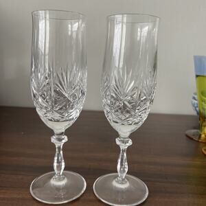 Schott Zwiesel Flamenco Champagne Crystal Glasses Set of 2 great condition